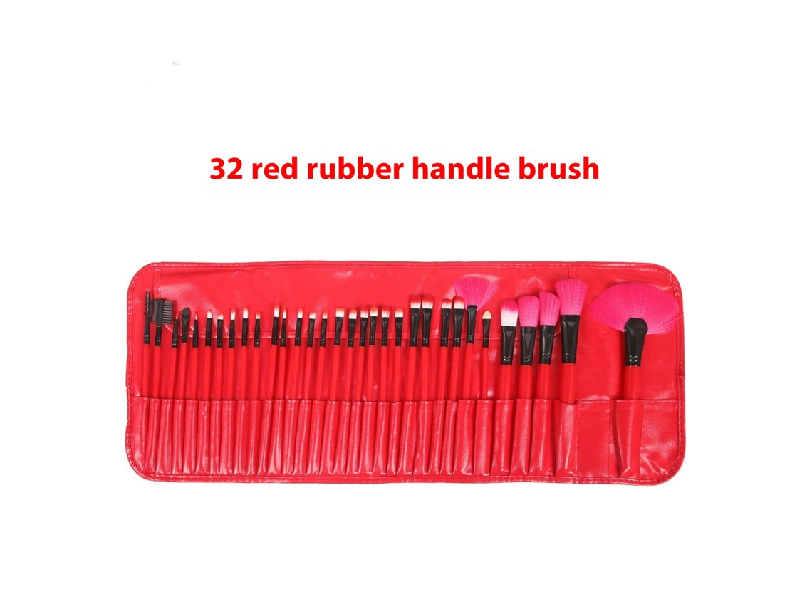 Conjunto de Cosmética Pincel de Base Portátil 32Pcs Sombra Corretivo Cílios Blush Pincel com Bolsa Cor 4 LUUCOZK
