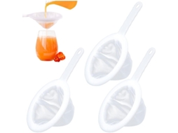Peneira de Nylon Ultra Fina Rebe, Conjunto de 3 Peças (Malha 100/200/400) para Iogurte, Alimentos e Bebidas