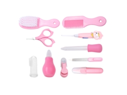 Mali kit de Cuidados Infantil com 10 Ferramentas Segurança Bebê Rosa Cortador de Unhas Grooming Newborn