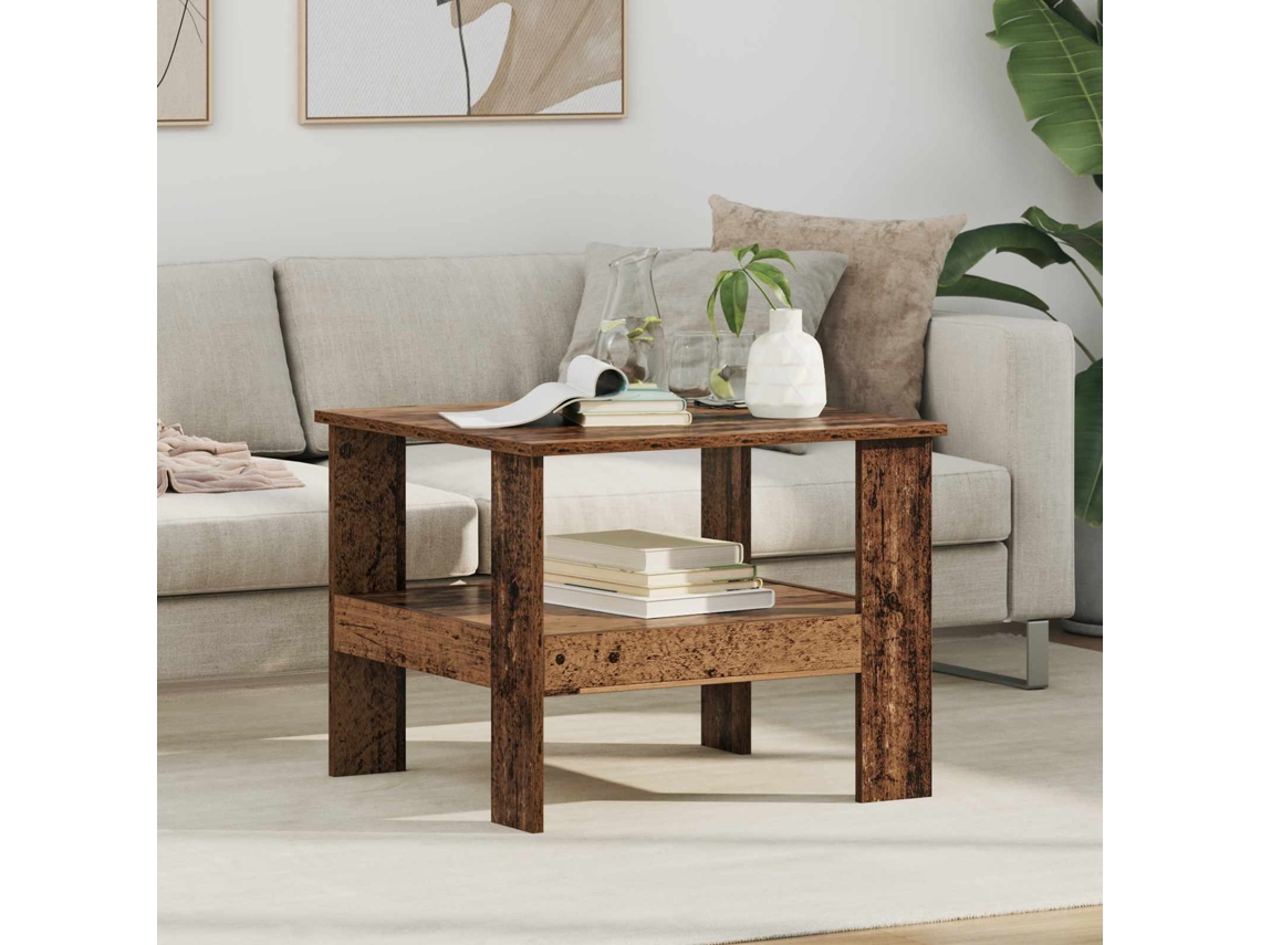 Vidaxl Mesa De Centro Madeira Antiga 57 X 55 X 45 Cm