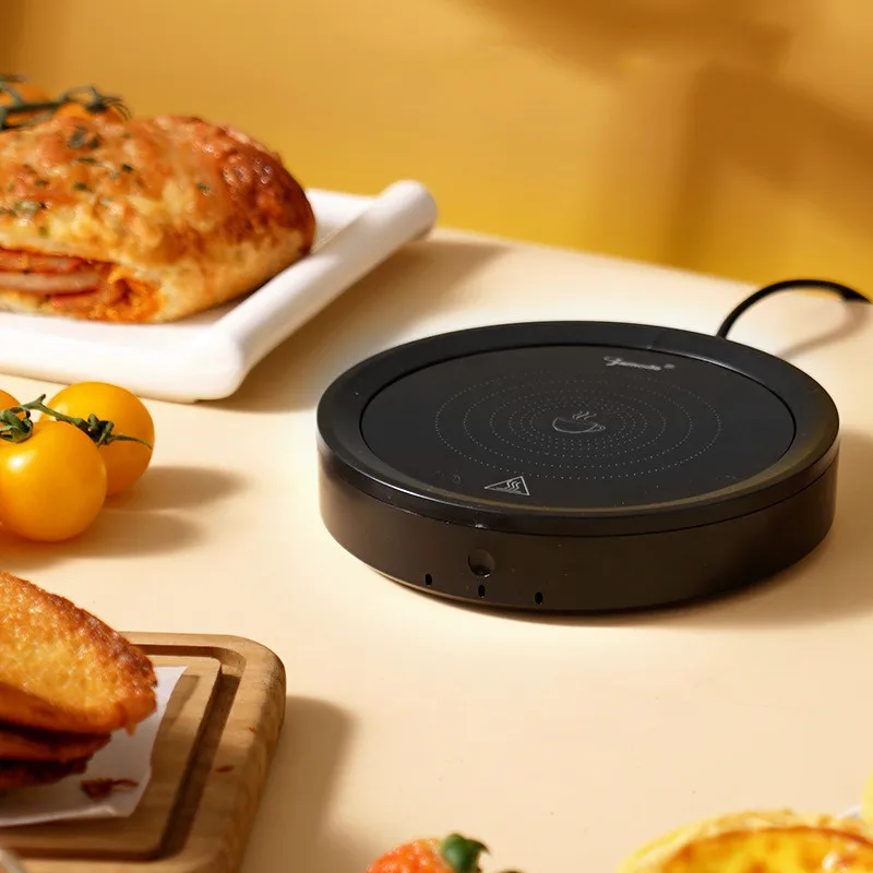 (preto) Base de resfriamento portátil com temperatura constante para café, leite e chá (ideal para uso doméstico e fora da mesa)