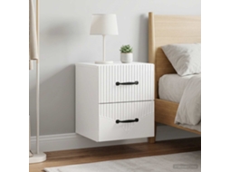 Vidaxl Gabinete De Canto Montado Na Parede 2 Unid. Branco Brilhante