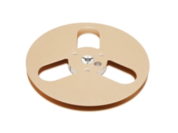 BOBINA VAZIA Mali 7'' Liga de Alumínio com 3 Buracos para Gravador Teac Gold 1/4''