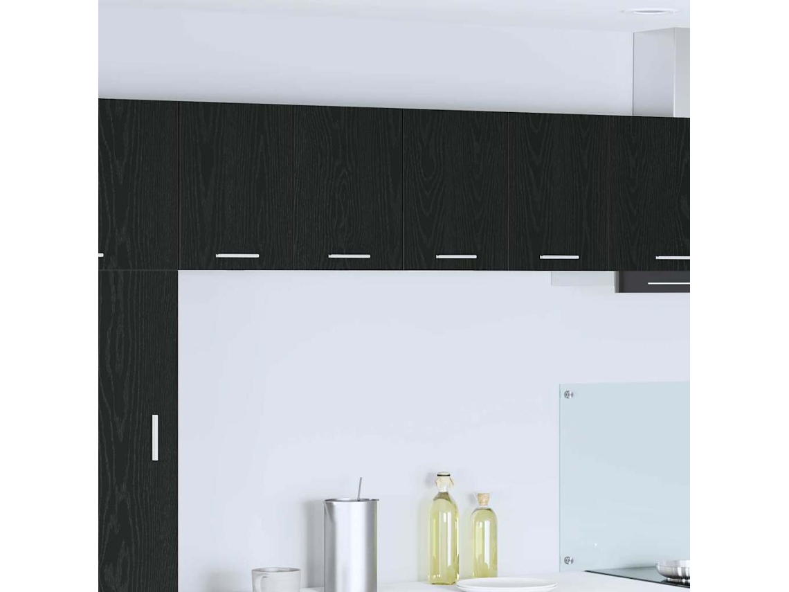 Vidaxl Armário Suspenso 2 Pcs Carvalho Preto E Branco 60 X 31 X 40 Cm