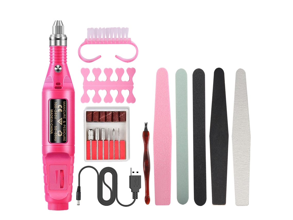 Kit De Manicure Com Lâmpada Uv Led E Acessórios Para Unhas Elysve