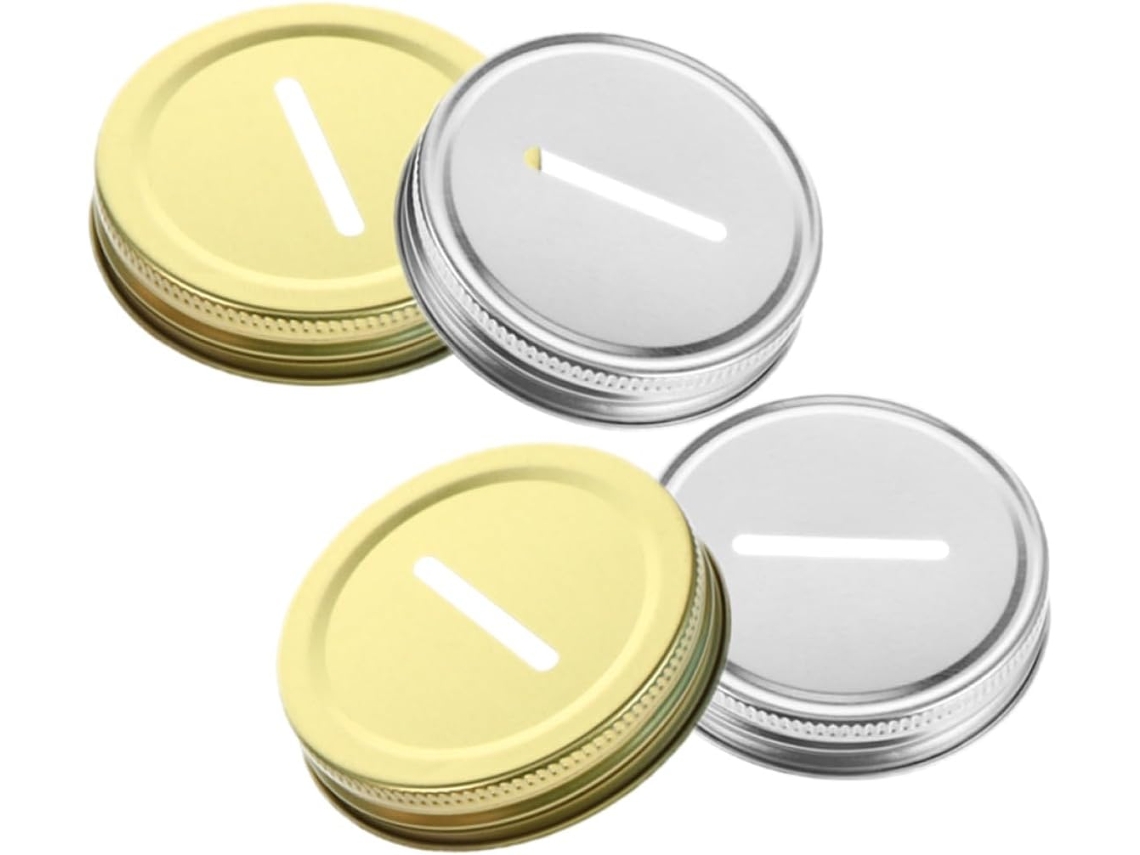 4pcs 70mm Tampas De Banco Slot Moeda Ferro Para Potes Pedreiro