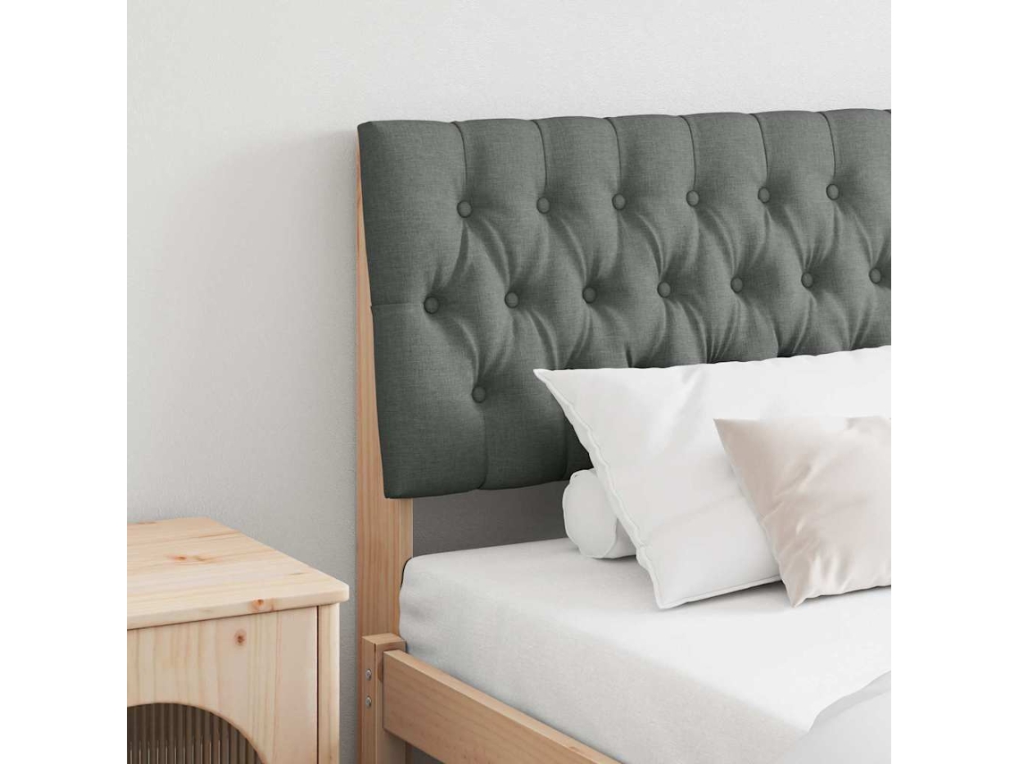Vidaxl Cabeceira Estofada Cinza Escuro 180 Cm