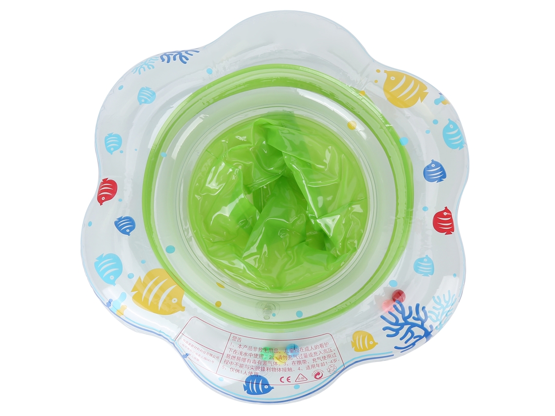 Anel Inflável Para Bebê Com Assento Seguro, Flutuador Para Piscina, Treinamento De Natação, Cor Verde