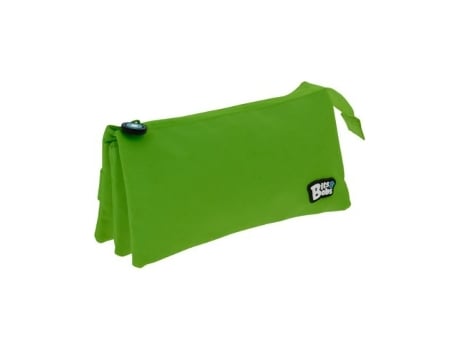 Bolsa tripla plana Bits Amp-bobs verde 24,5x12x14 cm