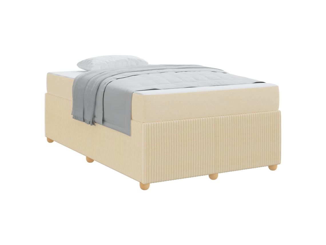 Estrutura da Cama com Colchão Creme Tecido MAISON EXCLUSIVE 120x190 cm