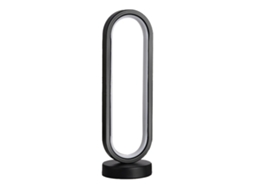 Lâmpada de Mesa Oval Led Dimmable 3W Usb, Luz Quente, Cuidado Ocular, para Quarto e Escritório, Preta