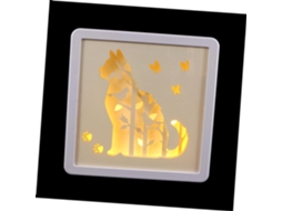 Conjunto De Luminária Noturna Decorativa De Papel Entalhado Com Efeito Para Quarto E Sala De Estar, Para Criar Ambiente