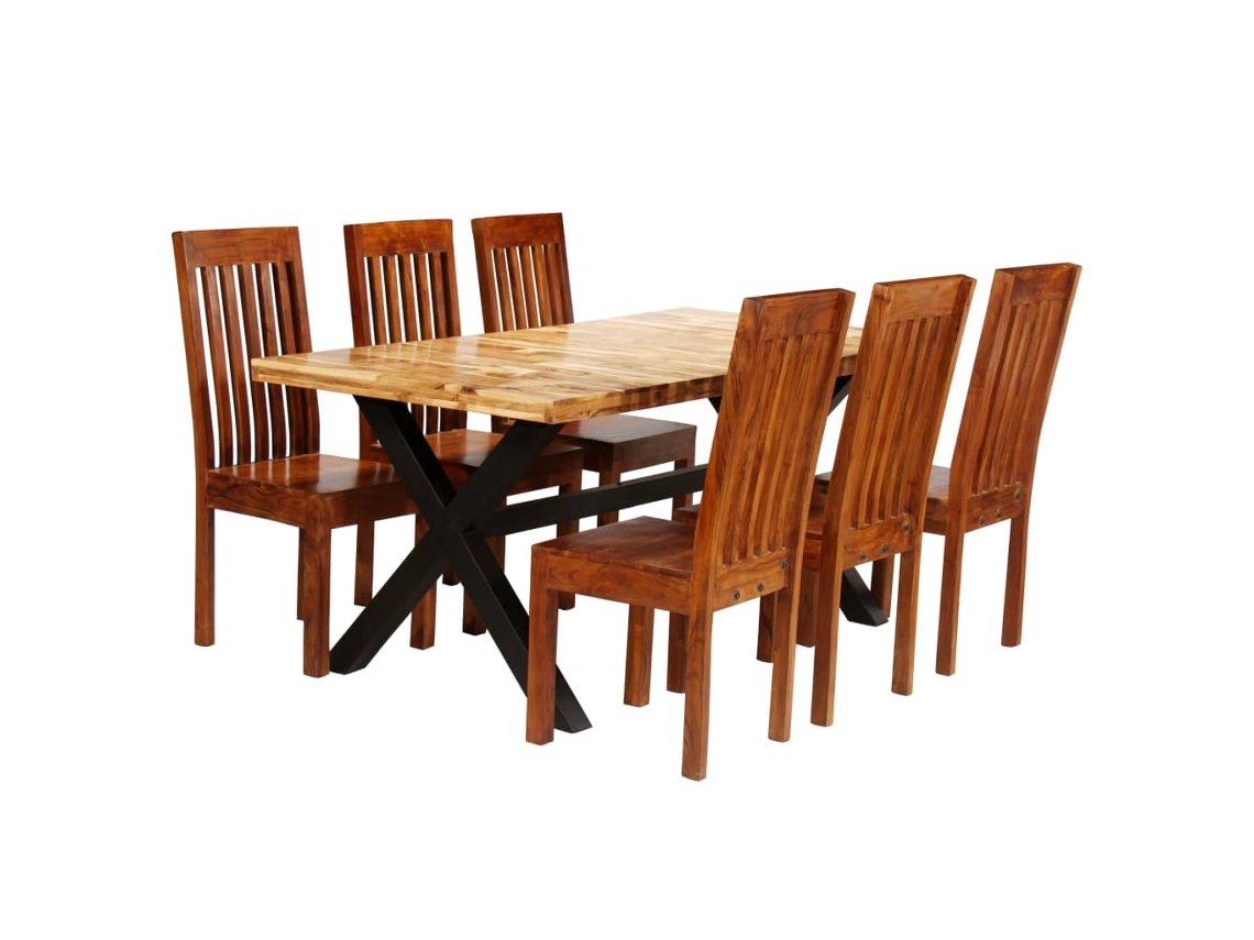 Dining Table Set, Dining Table Sets Vidaxl Marrom Madeira