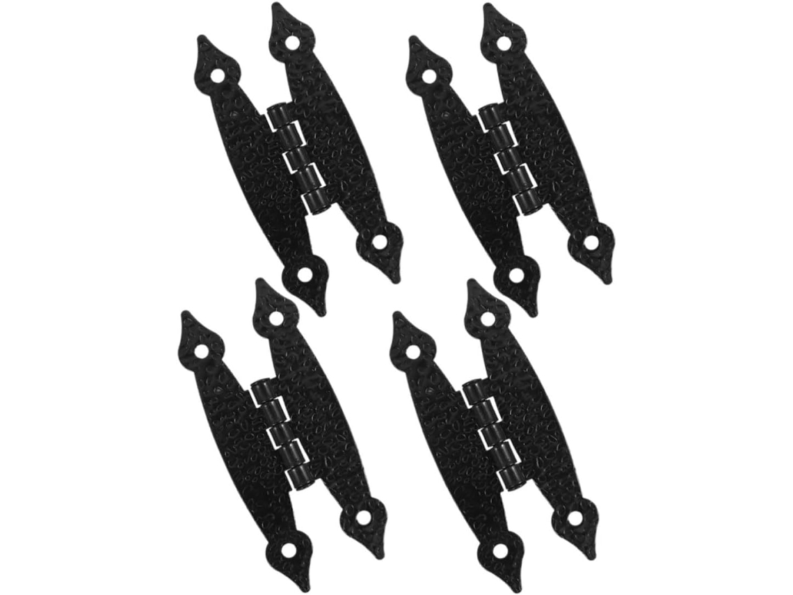 Dobradiças Pretas Para Armários, Tipo Borboleta, 3, 5 Polegadas 8, 9cm, Conjunto Com 4 Peças, Longa Vida Útil, Ideais