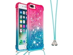 Correia Colar Líquido Strass para iPhone 6 HONGWE. Textura Macia Anti-Choque Bege