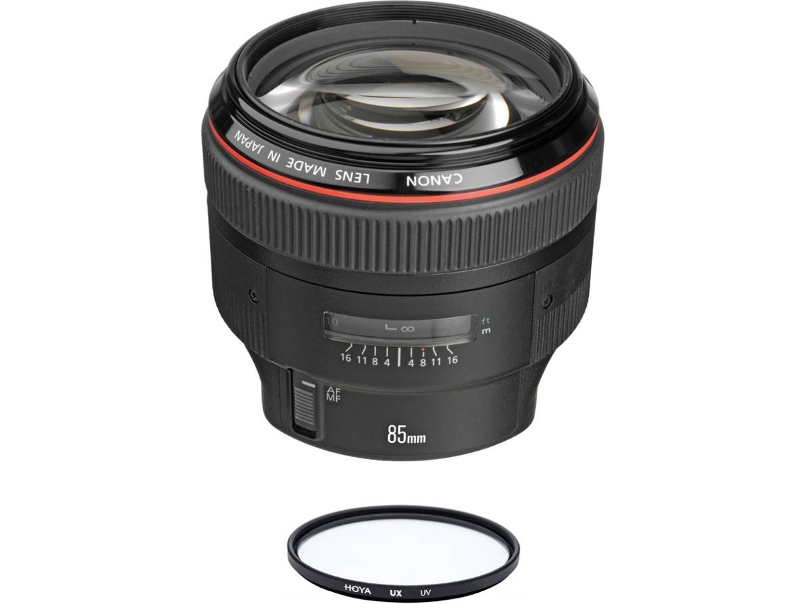 Objetiva CANON EF 85mm F1.2L II USM + HOYA UX UV 72mm Filtro