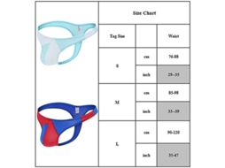 Cueca fio dental masculina 2026 em poliéster com blocos de cores (Nova)