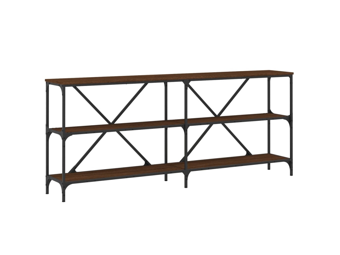 Console Table, Console Tables Vidaxl Marrom Madeira Processada (n/a)