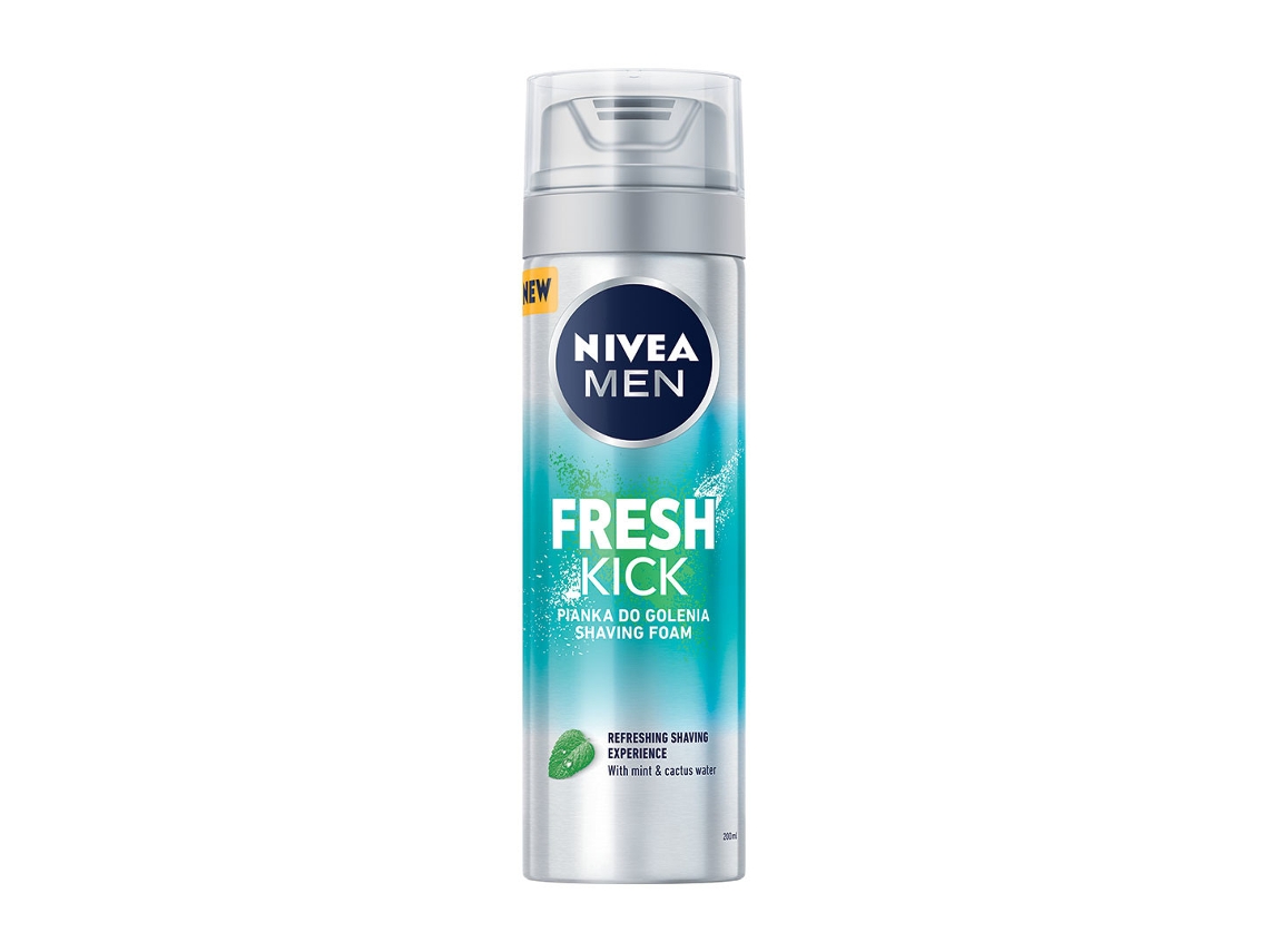 Men Fresh Kick Espuma De Barbear Refrescante, 200ml Nivea