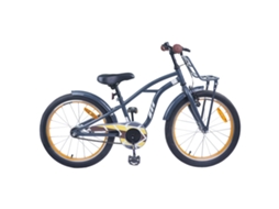 Vidaxl Bicicleta Infantil 20 Polegadas Para 6-11 Anos Cinzento-escuro
