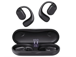 Auriculares Abertos Sem Display Digital Carregamento Horas Bluetooth Preto