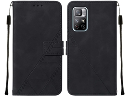 Capa Protetora Braçadeira Função para Xiaomi Xiaomi Poco M4 Pro 5G HONGWE. Pele Sintética Preto