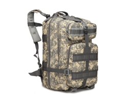 Mochila Tática Para Atividades Ao Ar Livre Cáqui 25-30l Em Nylon 600d Impermeável Com Estampa Camuflada Ideal Para Trekking E Montanhismo