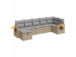 Garden Sofa Set, Garden Sofa Sets Vidaxl Bege Rattan / Vime (n/a)