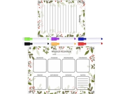 Quadro branco magnético de acrílico para geladeira, planejador semanal portátil.