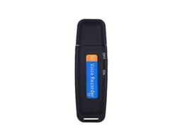 Gravador De Disco Mini U, Gravação Usb Recarregável De Uma Tecla, Adequado Para Conferências E Entrevistas Yizhood (preto)