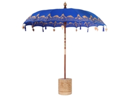 Maison Exclusive - Parasol Balinês Com Base Azul 215 X 215 X 260 Cm