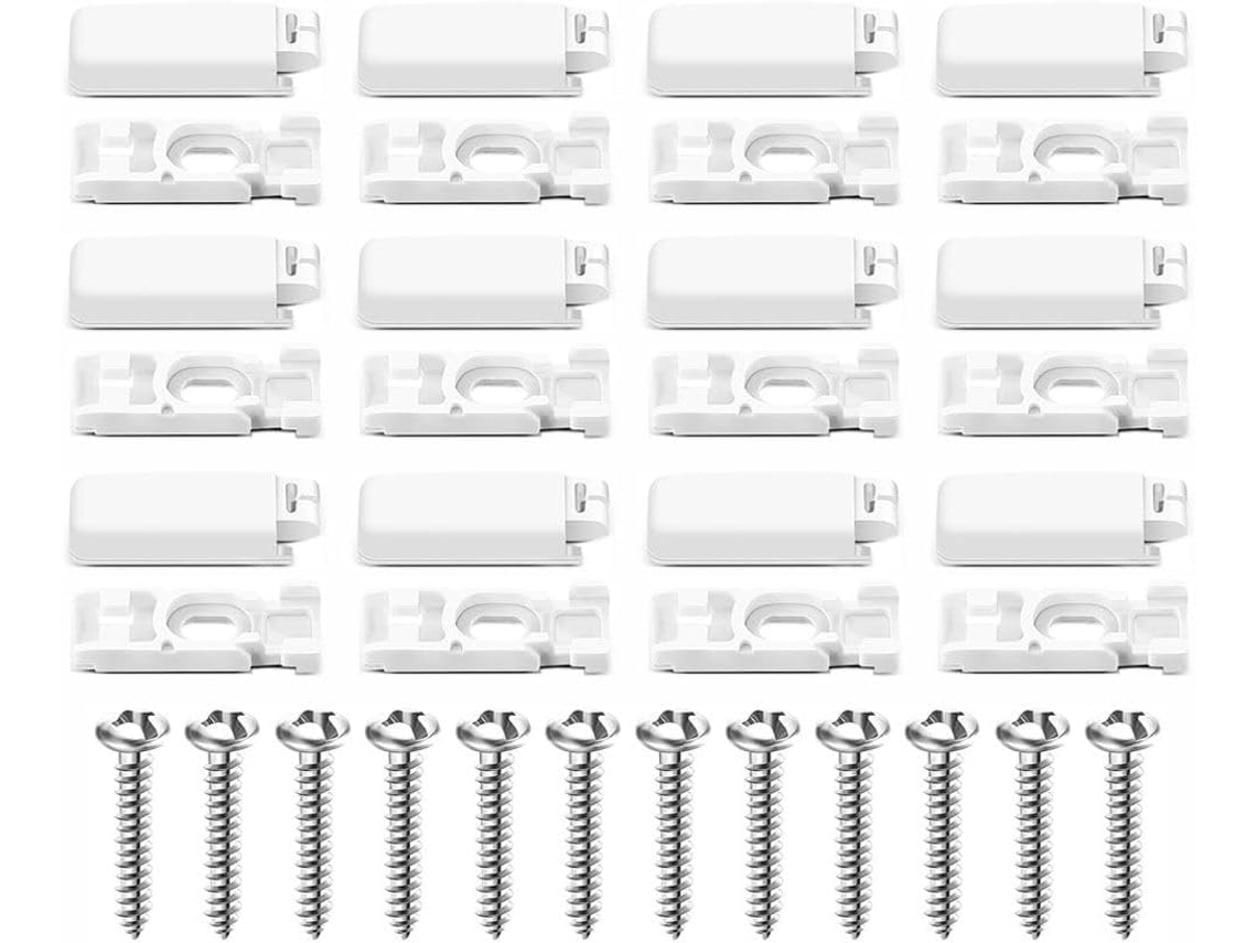 Conjunto De 12 Persianas Plissadas Reposição, Acessórios Para Persianas Plissadas, Plástico, Brancas