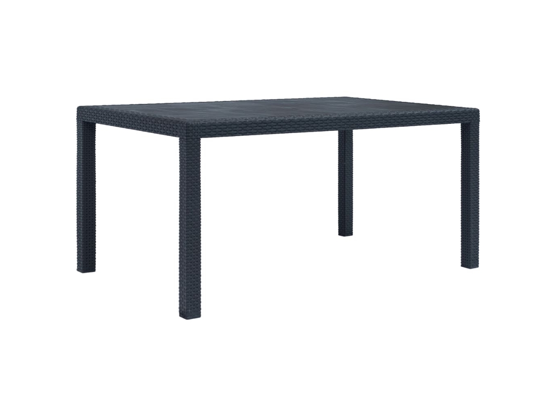 Garden Table, Garden Tables Vidaxl Antracite Plástico (150 X 90 X 72 Cm)