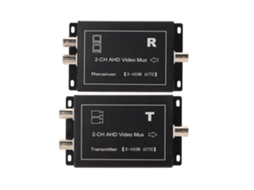 2-channel Video Multiplexer, 400m Range, Compatible With Ahd Cvbs Cameras, Plug And Play.