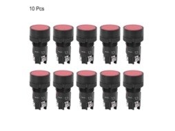 Botão De Pressionar Xb2 Eh Série Chave De Controle 660v 10a Botão De Trava Automática Vermelho 10 Peças