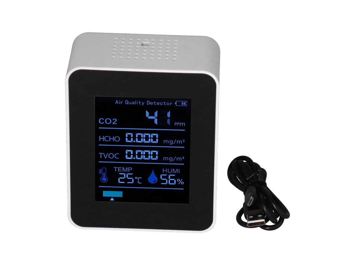 Ronjoe-detector De Qualidade Do Ar Digital Portátil 3.7v Com Co2, Temperatura E Umidade