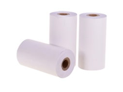 Papel Térmico Adesivo Branco Poooli 57*30mm 3 Rolos 10 Anos Sem Bpa Para Impressora Portátil