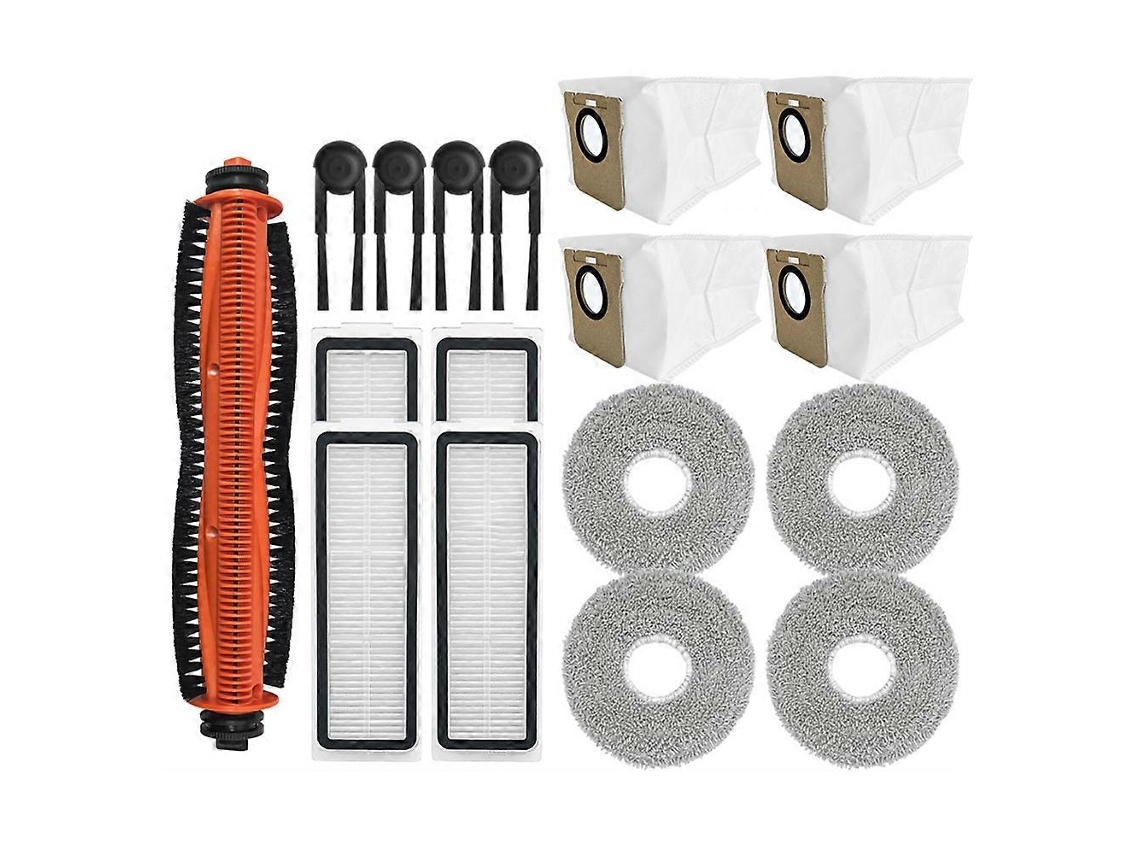 Kit De Peças E Acessórios Para Aspirador Robô Xiaomi Mijia M40s / Ov31cn: Escova Tri-cut, Filtro Hepa, Pano De Limpeza, Saco Para Pó.