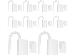 Lurrose Conjunto De 10-presilhas Antiesmagamento Para Portas Trava Batente Em Abs Design Compacto Uso Escritórios E