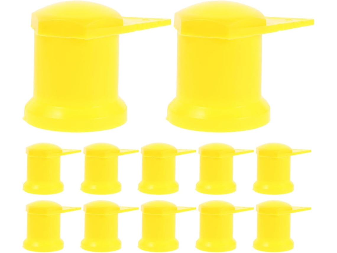 Conjunto De 24 Capas Amarelas Para Porcas Roda Automotivas 33 Mm,indicadores Caminhões E Carros.
