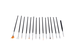 Kit De 15 Pincéis Para Arte De Unhas Com Formas Diferentes Cabelo De Nylon Para Desenhos Finos