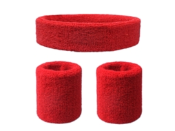 Faixa De Cabeça E 2 Faixas De Pulso Elásticas Antiderrapantes Para Suor, Faixa De Suporte Para Pulso Para Corrida, Futebol E Tênis