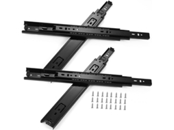 Corrediças Para Gavetas, Trilhos Deslizantes, Corrediças, Kit De Reparo Madeira Para Armários Cozinha, 2 Pares, Metal