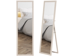 Espelho de Corpo Inteiro Retangular, Moldura, 160x50 cm, Branco | S/MARCA