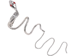 Presilha De Cabelo Em Corrente De Cobra De Metal Prateado, Acessório Elegante Para Penteados Com Poinsétias.