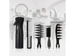 Conjunto de Pentes Pretos , Pente para Estilizar Cabelo Masculino. MDUG (a, 5 Peças)