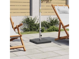 Vidaxl Base De Guarda-sol Quadrada Granito 20 Kg Preto