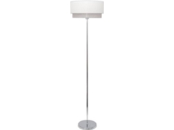 Candeeiro de Pé FABRILAMP Kenya (Branco - E27 - Máx. 60W - Tecido)