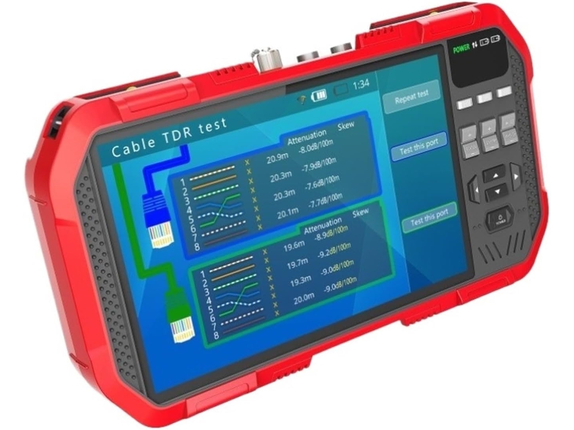 Testador de Cftv Compatível com a Câmera Ip 4k H.265 de 7 Polegadas Dt a86. SFUSHOS