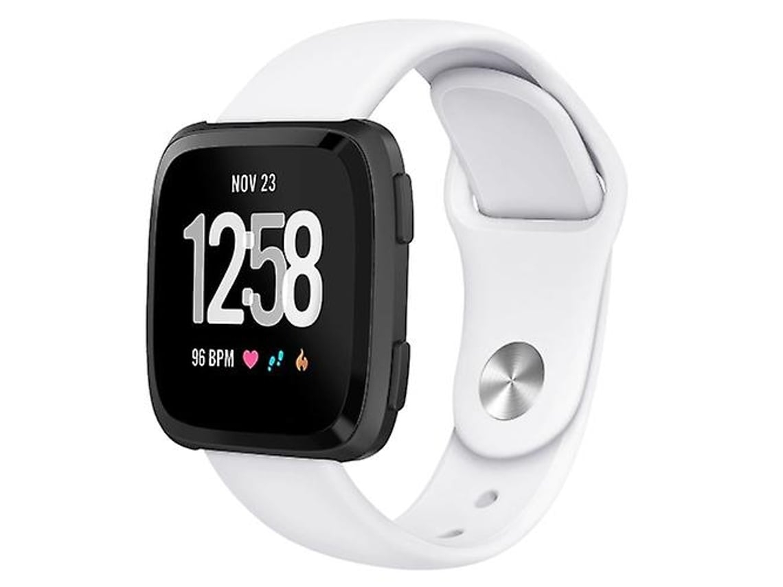 Lurelia Pulseira De Silicone Branca Cor Sólida, Compatível Com Fitbit Versa 2// Lite